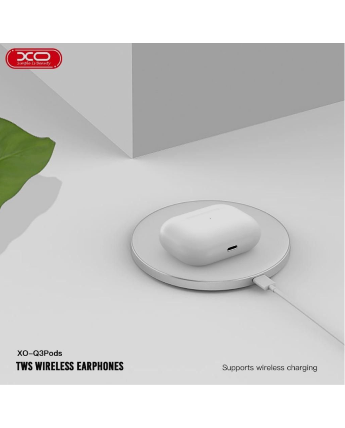 XO Q3Pods Bluetooth Ακουστικά (3ης γενιάς με Αισθητήρα Αυτιού Και Λειτουργία Ασύρματης Φόρτισης)