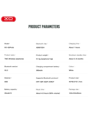 XO Q3Pods Bluetooth Ακουστικά (3ης γενιάς με Αισθητήρα Αυτιού Και Λειτουργία Ασύρματης Φόρτισης)