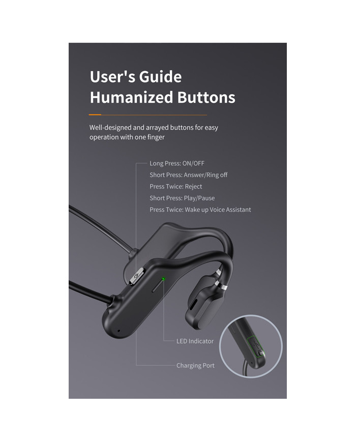 Awei A889BL Earbud Bluetooth Handsfree Μαύρο