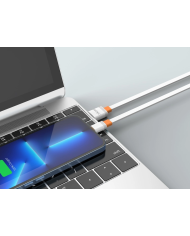 CELEBRAT καλώδιο Lightning σε USB CB-33L, flat, 2.4A, 1m, λευκό