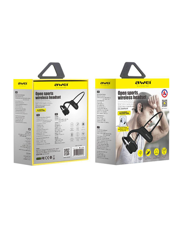 Awei A889BL Earbud Bluetooth Handsfree Μαύρο