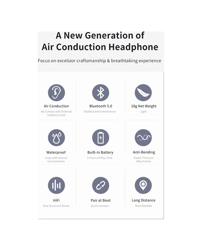 Awei A889BL Earbud Bluetooth Handsfree Μαύρο