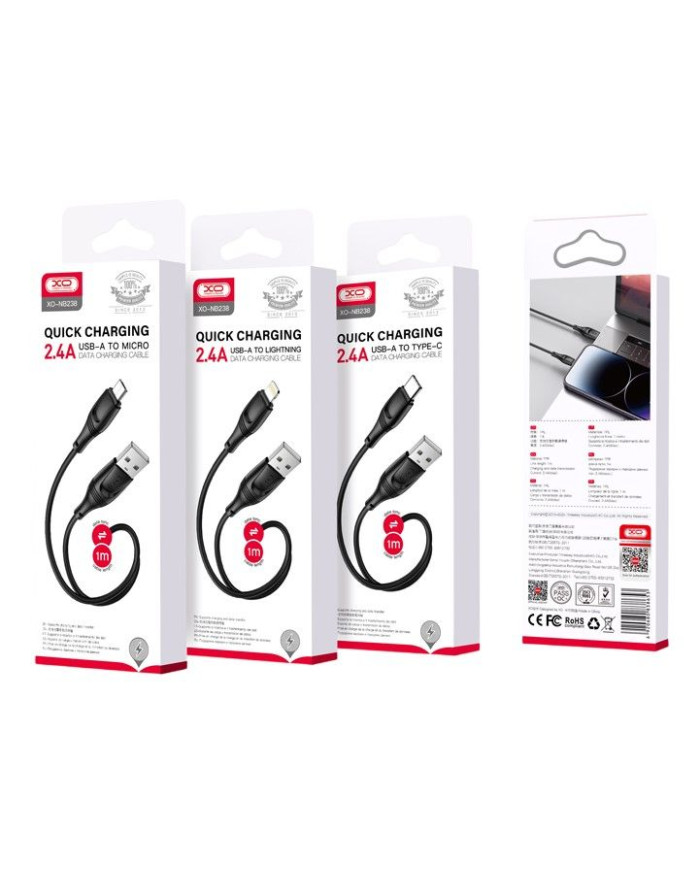 XO NB238 Zeus Series Liquid Silicone Micro Μαύρο 1M