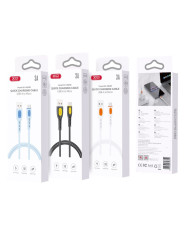 XO NB280 Καλώδιο Δεδομένων Micro 1M 3A Μαύρο