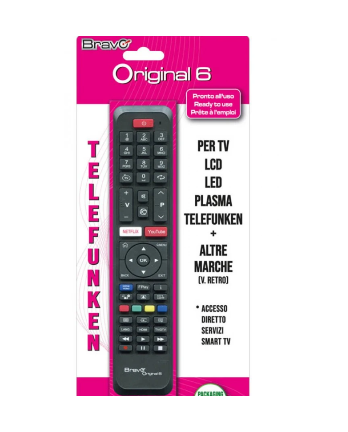 ΟRIGINAL 6 Συμβατό Τηλεχειριστήριο TELEFUNKEN and more ΟRIGINAL 6 Συμβατό Τηλεχειριστήριο TELEFUNKEN and more
