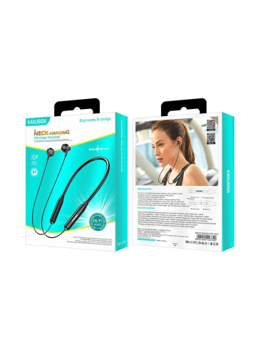 KAKUSIGA earphones KSC-1472 με μαγνήτη, Bluetooth, 10mm, 130mAh, μαύρα