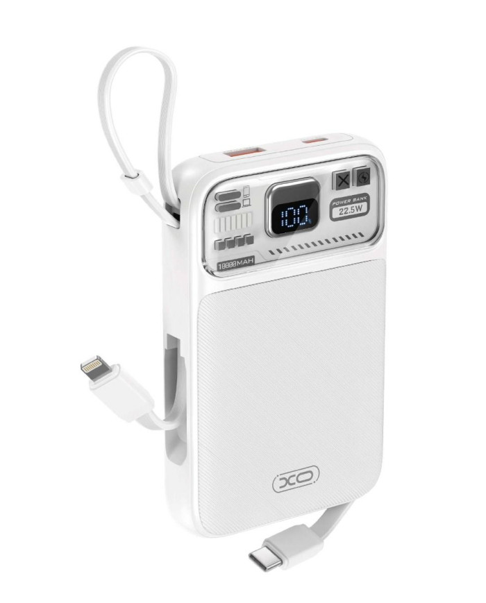 XO PR243 22.5W Powerbank Γρήγορης Φόρτισης 10000mAh Λευκό