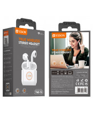 YISON earphones με θήκη φόρτισης T8, True Wireless, λευκά