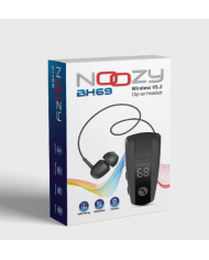 Bluetooth Hands Free Noozy Roller BH69 V.5.2 με LED Οθόνη Δόνηση και Strap Λαιμού Multi Pairing Μαύρο με 11 Ώρες Λειτουργίας