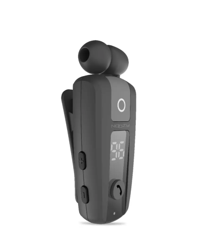 Bluetooth Hands Free Noozy Roller BH69 V.5.2 με LED Οθόνη Δόνηση και Strap Λαιμού Multi Pairing Μαύρο με 11 Ώρες Λειτουργίας