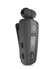 Bluetooth Hands Free Noozy Roller BH69 V.5.2 με LED Οθόνη Δόνηση και Strap Λαιμού Multi Pairing Μαύρο με 11 Ώρες Λειτουργίας