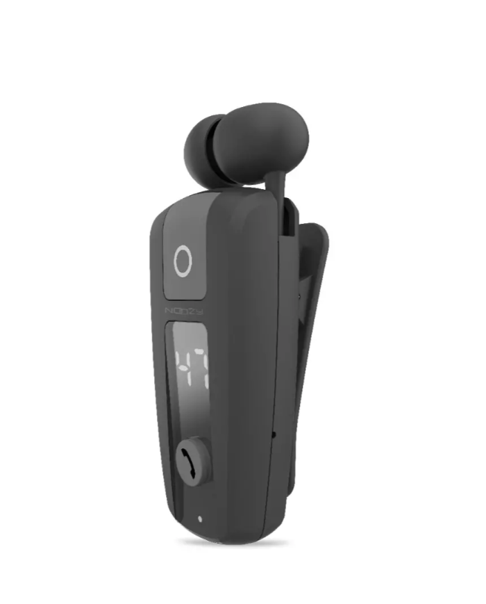 Bluetooth Hands Free Noozy Roller BH69 V.5.2 με LED Οθόνη Δόνηση και Strap Λαιμού Multi Pairing Μαύρο με 11 Ώρες Λειτουργίας