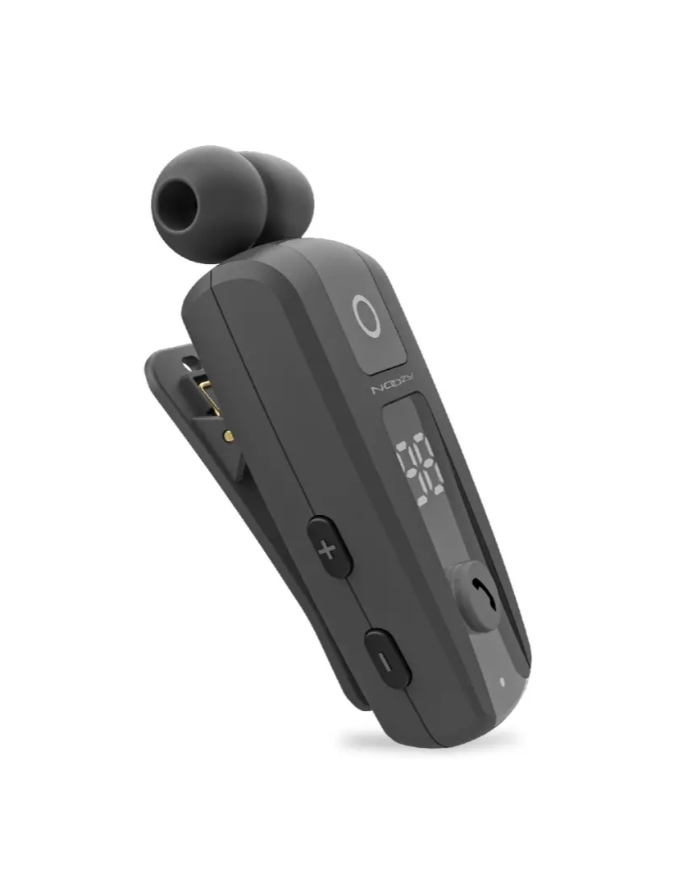Bluetooth Hands Free Noozy Roller BH69 V.5.2 με LED Οθόνη Δόνηση και Strap Λαιμού Multi Pairing Μαύρο με 11 Ώρες Λειτουργίας