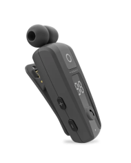 Bluetooth Hands Free Noozy Roller BH69 V.5.2 με LED Οθόνη Δόνηση και Strap Λαιμού Multi Pairing Μαύρο με 11 Ώρες Λειτουργίας