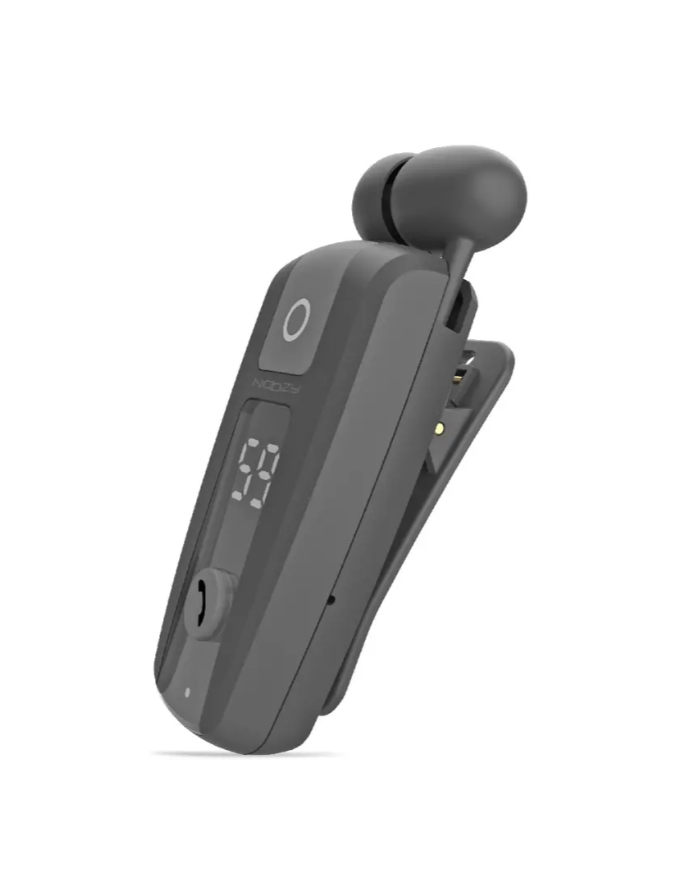 Bluetooth Hands Free Noozy Roller BH69 V.5.2 με LED Οθόνη Δόνηση και Strap Λαιμού Multi Pairing Μαύρο με 11 Ώρες Λειτουργίας