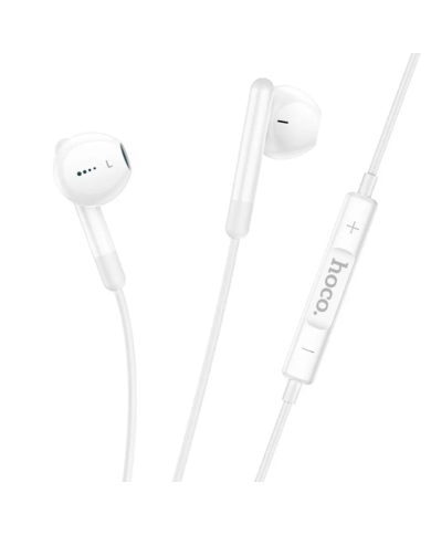 Hands Free Hoco M93 Earphones Stereo USB-C Συμβατά με Όλες τις Συσκευές USB-C Άσπρο 1.2μ