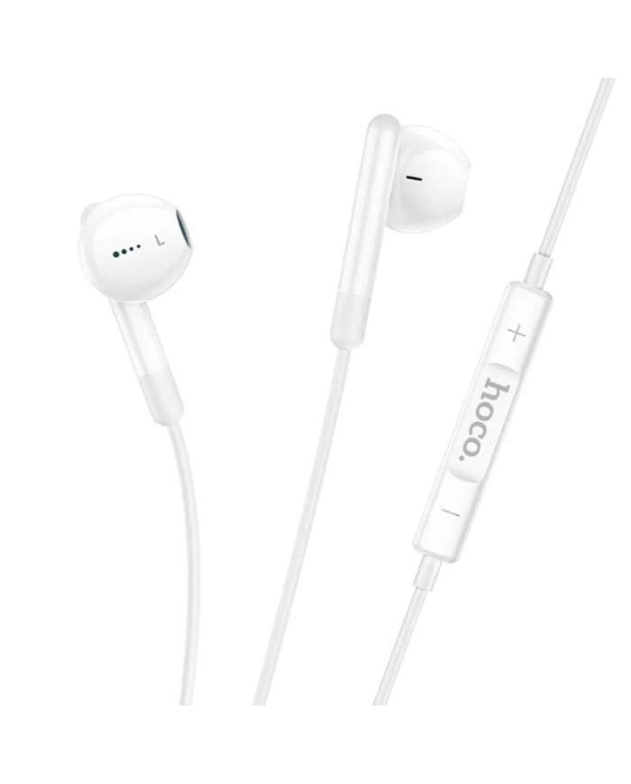 Hands Free Hoco M93 Earphones Stereo USB-C Συμβατά με Όλες τις Συσκευές USB-C Άσπρο 1.2μ