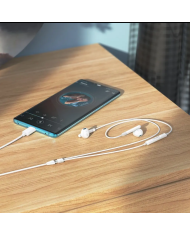 Hands Free Hoco M93 Earphones Stereo USB-C Συμβατά με Όλες τις Συσκευές USB-C Άσπρο 1.2μ