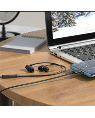 Hands Free Hoco M86 Oceanic Universal Earphones Deep Bass Stereo Συμβατά με Όλες τις Συσκευές USB-C Μαύρο 1.2m