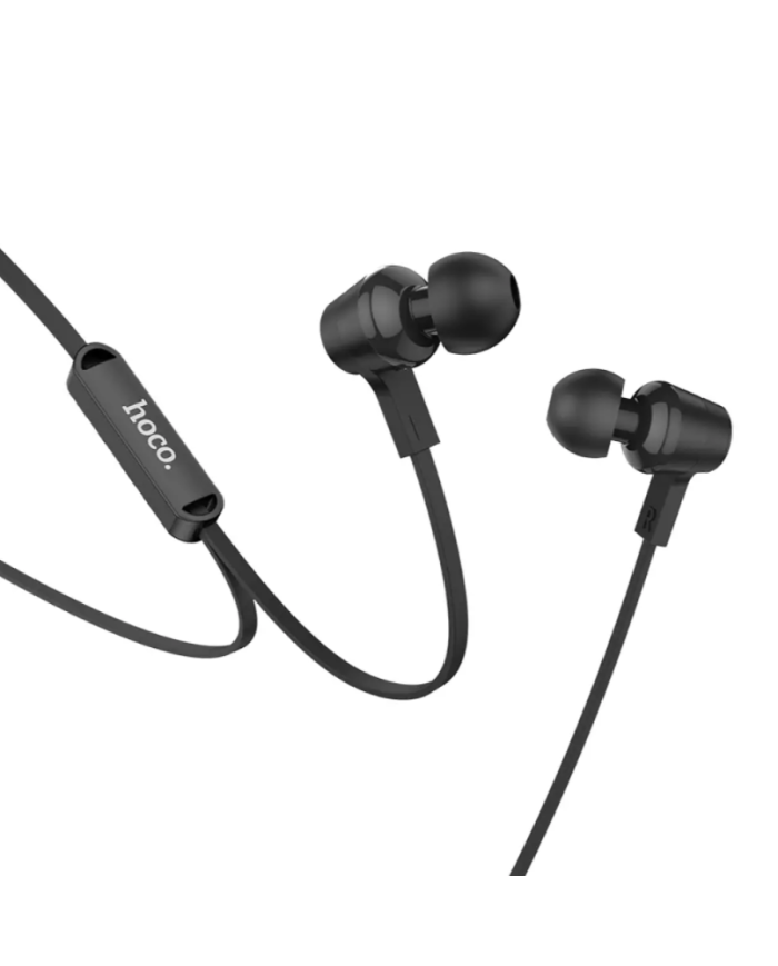 Hands Free Hoco M86 Oceanic Universal Earphones Deep Bass Stereo Συμβατά με Όλες τις Συσκευές USB-C Μαύρο 1.2m
