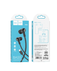 Hands Free Hoco M86 Oceanic Universal Earphones Deep Bass Stereo Συμβατά με Όλες τις Συσκευές USB-C Μαύρο 1.2m
