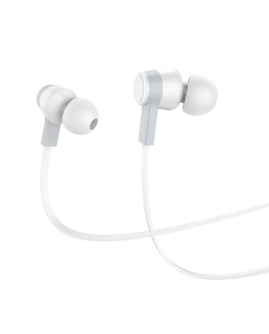 Hands Free Hoco M86 Oceanic Universal Earphones Deep Bass Stereo USB-C Συμβατά με Όλες τις Συσκευές USB-C Λευκό 1.2m