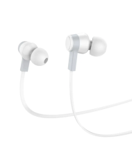 Hands Free Hoco M86 Oceanic Universal Earphones Deep Bass Stereo USB-C Συμβατά με Όλες τις Συσκευές USB-C Λευκό 1.2m