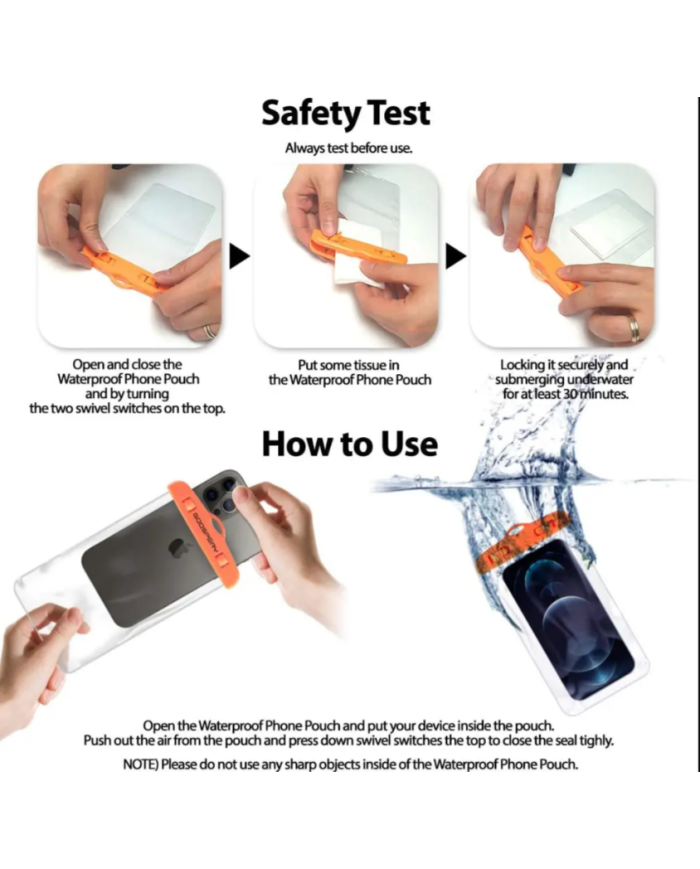 Θήκη Αδιάβροχη Goospery για Κινητά Τηλέφωνα έως 6.7" 19x10.5cm Μπλε