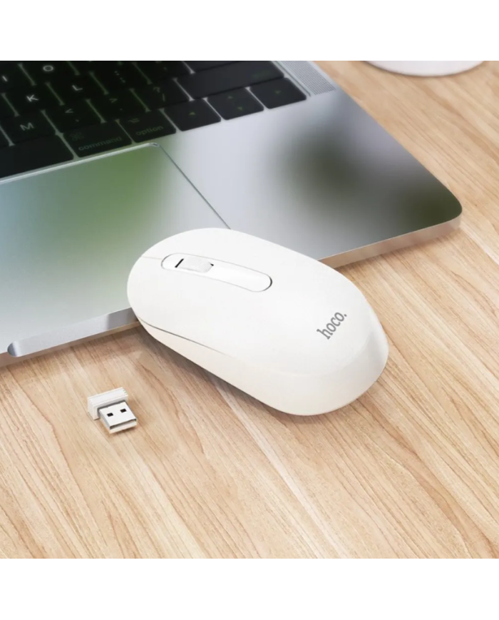 Wireless Ποντίκι Hoco GM14 Platinum Business Wireless Mouse με 3 Πλήκτρα DPI 1200 Λευκό