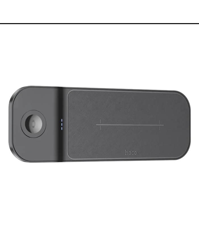 Επιτραπέζια Βάση Ασύρματης Φόρτισης Hoco CQ5 Step 3-in-1 22.5W 3A για Φόρτιση Τριών Συσκευών Συμβατών με QI Slim Μαύρη