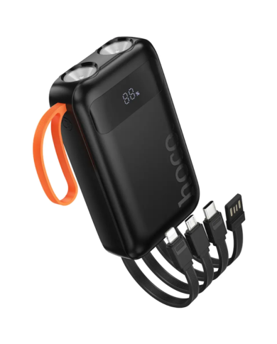 Power Bank Hoco J151 Spirit 10000mAh με 4 Καλώδια Φόρτισης, Φακό και LED Ένδειξη Μαύρο Power Bank Hoco J151 Spirit 10000mAh με 4 Καλώδια Φόρτισης, Φακό και LED Ένδειξη Μαύρο