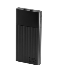 Power Bank Hoco J151 Spirit 10000mAh με 4 Καλώδια Φόρτισης, Φακό και LED Ένδειξη Μαύρο