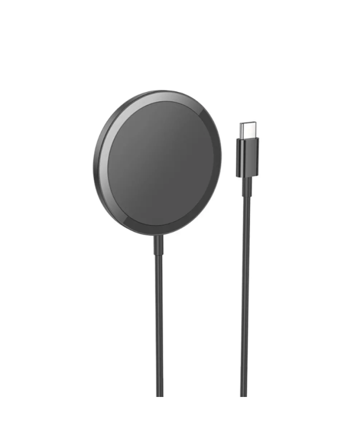 Ασύρματος Φορτιστής Hoco CW52 Enjoy Magnetic Magsafe 15W με καλώδιο USB-C 1m Μαύρος