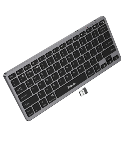 Ασύρματο Πληκτρολόγιο Hoco GM32 Wisdom 78 Πλήκτρα 2.4GHz+Bluetooth 5.0 Μαύρο