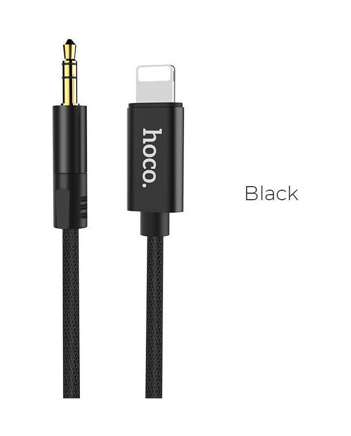 Hoco Καλώδιο Lightning male - 3.5mm male 1m Μαύρο (UPA13)