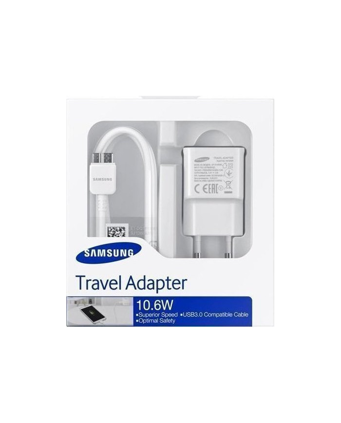 Samsung micro USB 3.0 Cable & Wall Adapter Λευκό