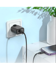 Φορτιστής Ταξιδίου Hoco DC72 River με USB-A 5V 2.1A Μαύρος