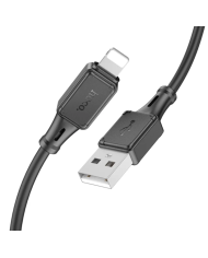 Καλώδιο Hoco X101 Silicon Assistant USB-A σε Lightning Fast Charging 2.4A Μαύρο 1m