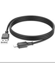 Καλώδιο Hoco X101 Silicon Assistant USB-A σε Lightning Fast Charging 2.4A Μαύρο 1m