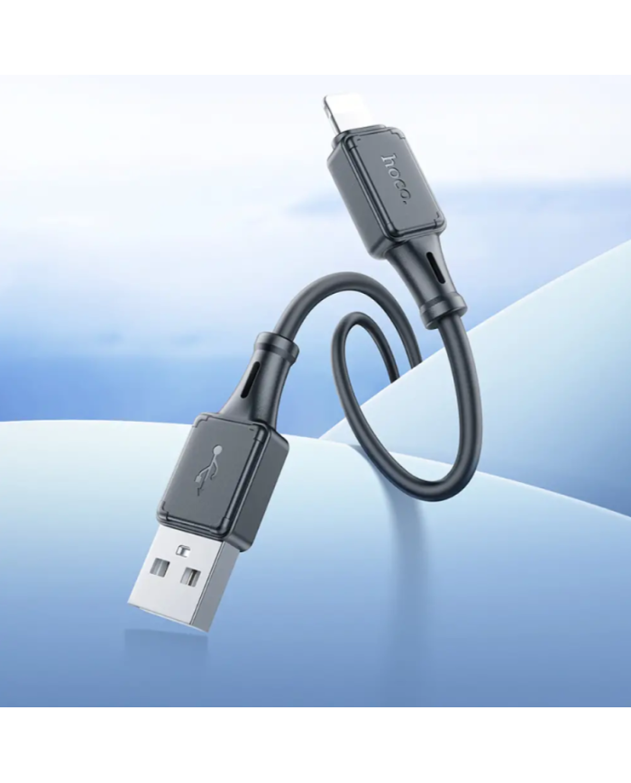Καλώδιο Hoco X101 Silicon Assistant USB-A σε Lightning Fast Charging 2.4A Μαύρο 1m