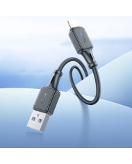 Καλώδιο Hoco X101 Silicon Assistant USB-A σε Lightning Fast Charging 2.4A Μαύρο 1m