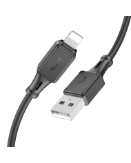Καλώδιο Hoco X89 Wind USB σε Lightning 2.4A Braided Μαύρο 1m