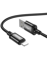 Καλώδιο Hoco X89 Wind USB σε Lightning 2.4A Braided Μαύρο 1m
