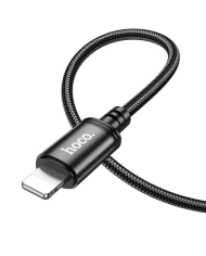 Καλώδιο Hoco X89 Wind USB σε Lightning 2.4A Braided Μαύρο 1m