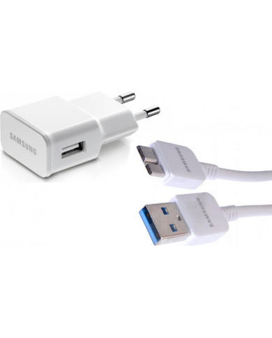 Samsung micro USB 3.0 Cable & Wall Adapter Λευκό Samsung micro USB 3.0 Cable & Wall Adapter Λευκό