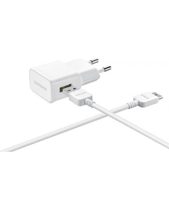Samsung micro USB 3.0 Cable & Wall Adapter Λευκό