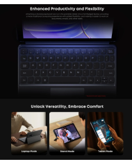 CHUWI tablet Hi10 X1 με πληκτρολόγιο, 10.1", 8/256GB, Windows 11 Home, 3400mAh, γκρι