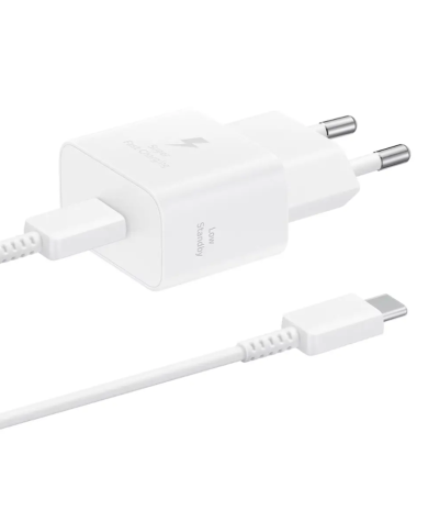 Φορτιστής Ταξιδίου Samsung Super Fast Charging EPT2510XWEGEU 25W USB-C Λευκός + Καλώδιο USB-C σε USB-C Λευκό