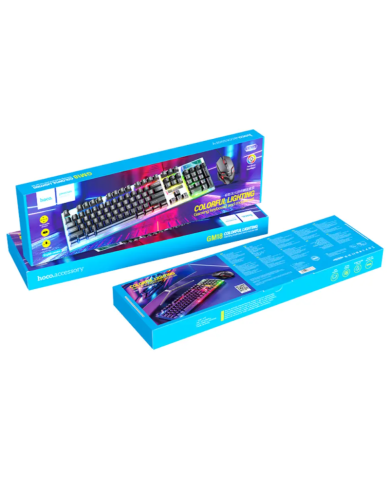 Σετ Πληκτρολόγιο και Ποντίκι Ενσύρματα Hoco GM18 Luminous 104 Πλήκτρα Μαύρο