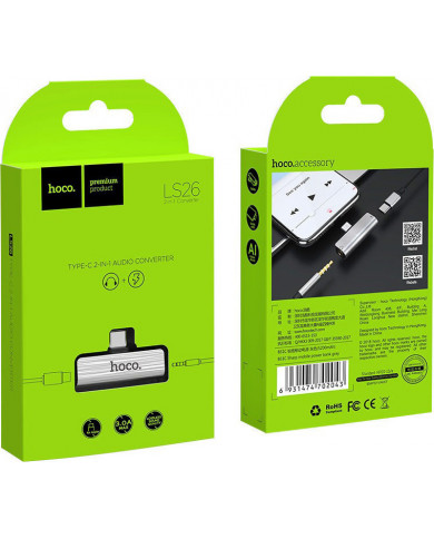Hoco USB-C male - 3.5mm / USB-C female (LS26)